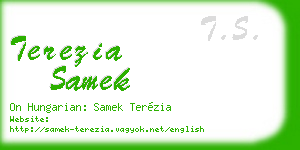 terezia samek business card